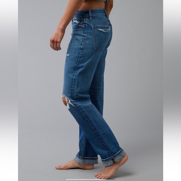 American Eagle 🦅 Ripped Low-Rise Ex-Boyfriend Jeans - Picture 5 of 11